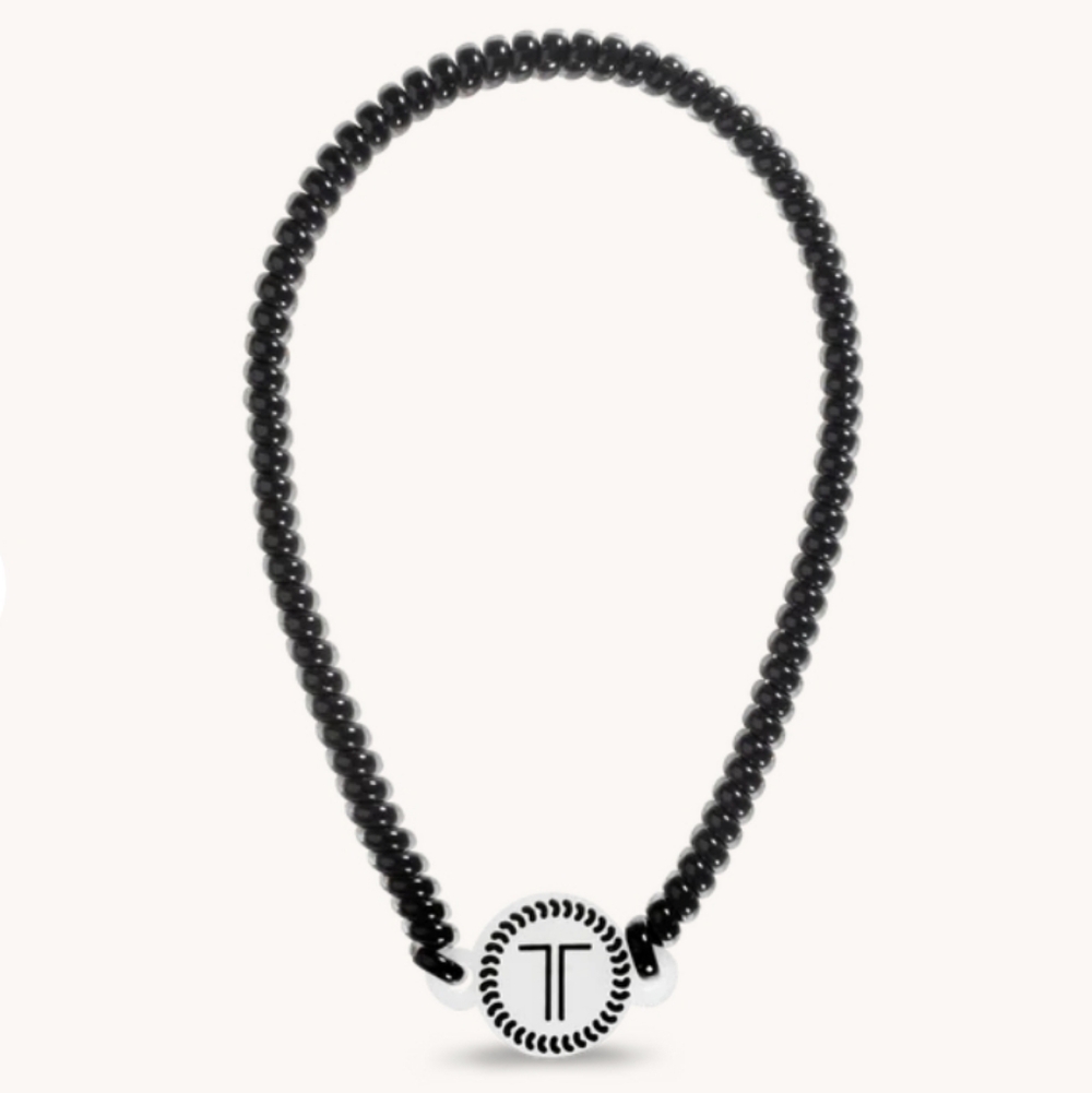 Teleties Hair Accessories Jet Black Spiral Stretch Silicone Headband One Size